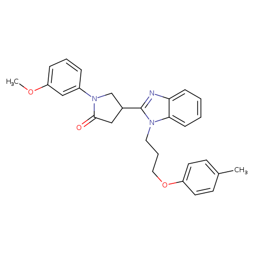 1-(3-methoxyphenyl)-4-{1-[3-(4-methylphenoxy)propyl]-1H-1,3-benzodiazol-2-yl}pyrrolidin-2-one