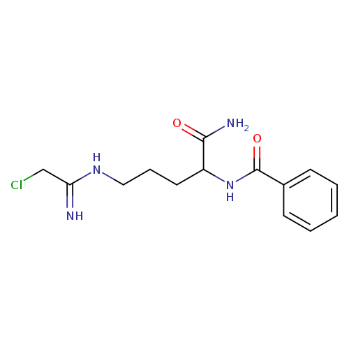 N-[1-(Aminocarbonyl)-4-[(2-chloro-1-iminoethyl)amino]butyl]-benzamide