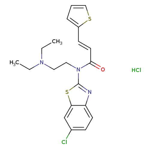 (2E)-N-(6-chloro-1,3-benzothiazol-2-yl)-N-[2-(diethylamino)ethyl]-3-(thiophen-2-yl)prop-2-enamide hydrochloride