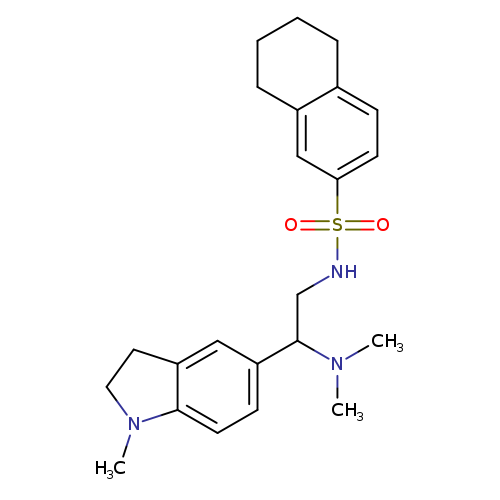 N-[2-(dimethylamino)-2-(1-methyl-2,3-dihydro-1H-indol-5-yl)ethyl]-5,6,7,8-tetrahydronaphthalene-2-sulfonamide