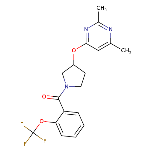 2,4-dimethyl-6-({1-[2-(trifluoromethoxy)benzoyl]pyrrolidin-3-yl}oxy)pyrimidine