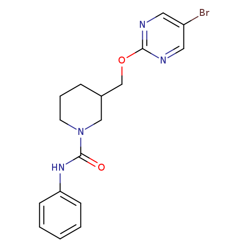 3-{[(5-bromopyrimidin-2-yl)oxy]methyl}-N-phenylpiperidine-1-carboxamide