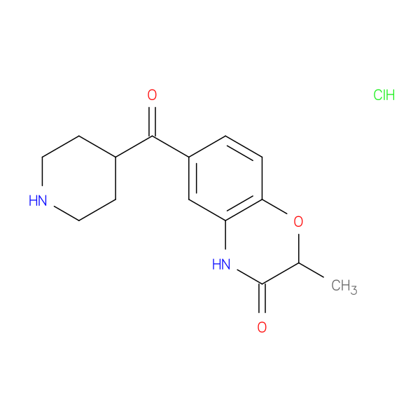 2-Methyl-6-[(piperidin-4-yl)carbonyl]-3,4-dihydro-2h-1,4-benzoxazin-3-one hydrochloride