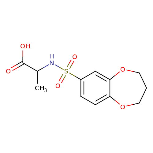 2-[(3,4-DIHYDRO-2H-1,5-BENZODIOXEPIN-7-YLSULFONYL)AMINO]PROPANOIC ACID