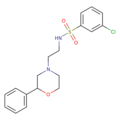 3-chloro-N-[2-(2-phenylmorpholin-4-yl)ethyl]benzene-1-sulfonamide