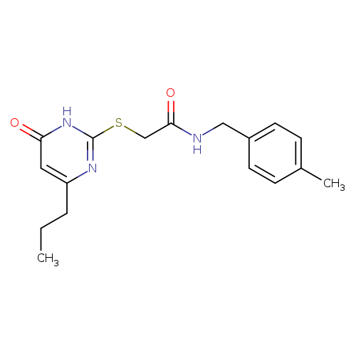 N-[(4-methylphenyl)methyl]-2-[(6-oxo-4-propyl-1,6-dihydropyrimidin-2-yl)sulfanyl]acetamide