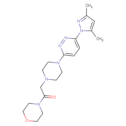 2-{4-[6-(3,5-dimethyl-1H-pyrazol-1-yl)pyridazin-3-yl]piperazin-1-yl}-1-(morpholin-4-yl)ethan-1-one