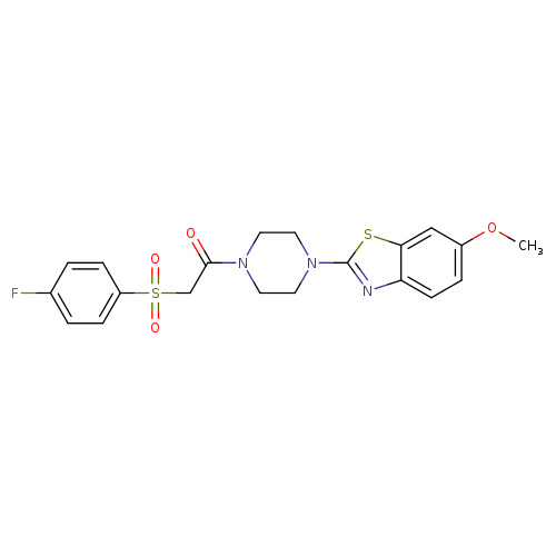 2-(4-fluorobenzenesulfonyl)-1-[4-(6-methoxy-1,3-benzothiazol-2-yl)piperazin-1-yl]ethan-1-one