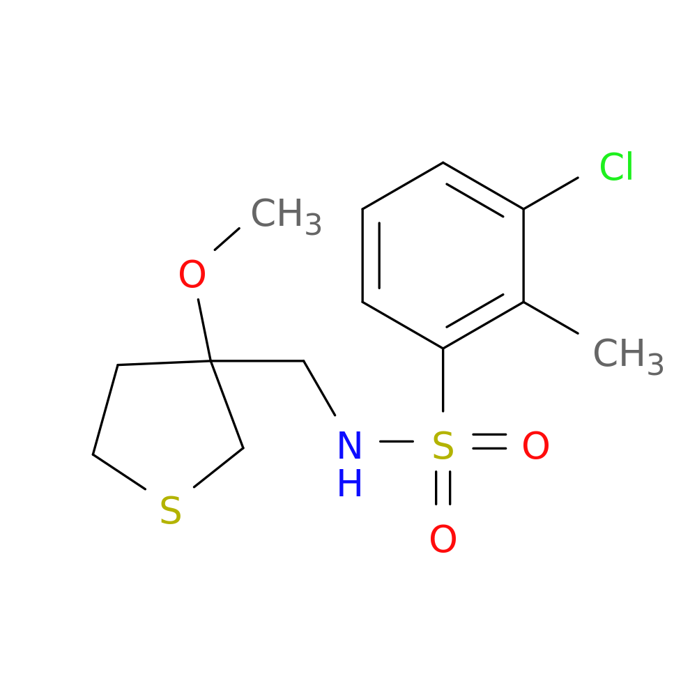 3-chloro-N-[(3-methoxythiolan-3-yl)methyl]-2-methylbenzene-1-sulfonamide