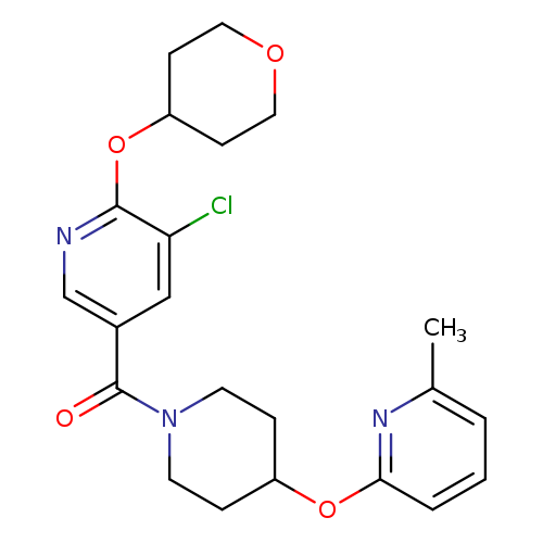 3-chloro-5-{4-[(6-methylpyridin-2-yl)oxy]piperidine-1-carbonyl}-2-(oxan-4-yloxy)pyridine
