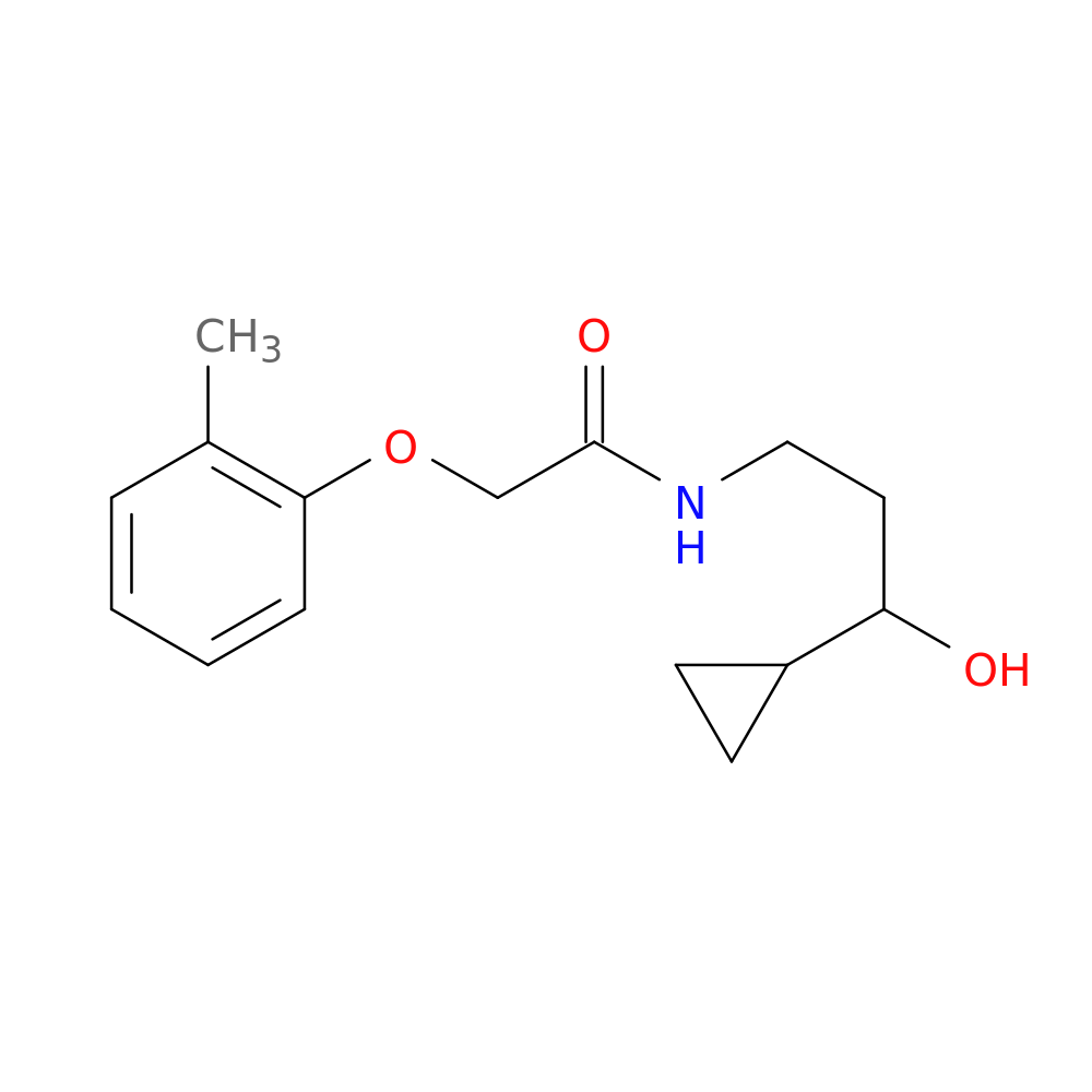 N-(3-cyclopropyl-3-hydroxypropyl)-2-(2-methylphenoxy)acetamide