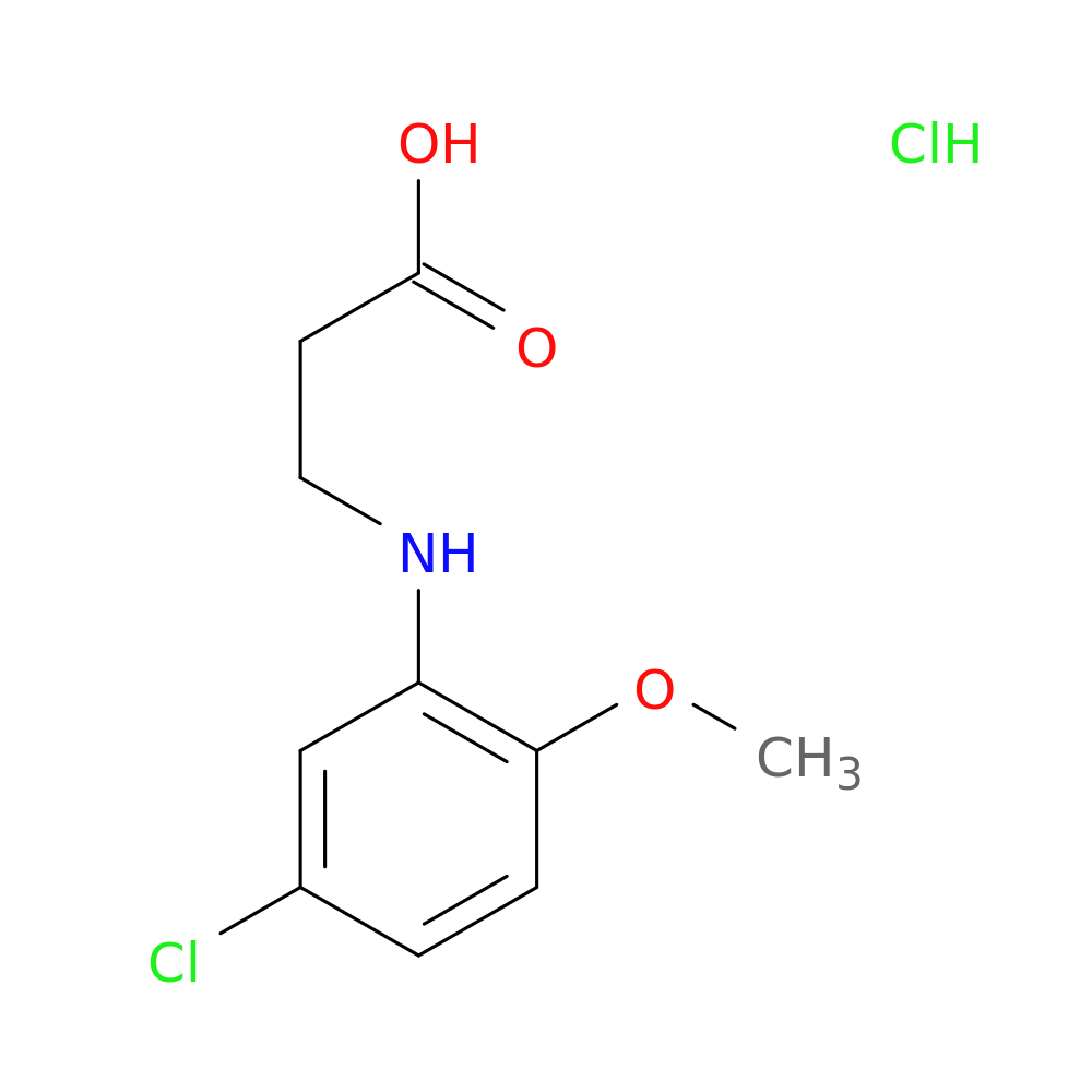3-[(5-chloro-2-methoxyphenyl)amino]propanoic acid hydrochloride