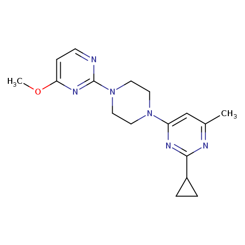 2-cyclopropyl-4-[4-(4-methoxypyrimidin-2-yl)piperazin-1-yl]-6-methylpyrimidine