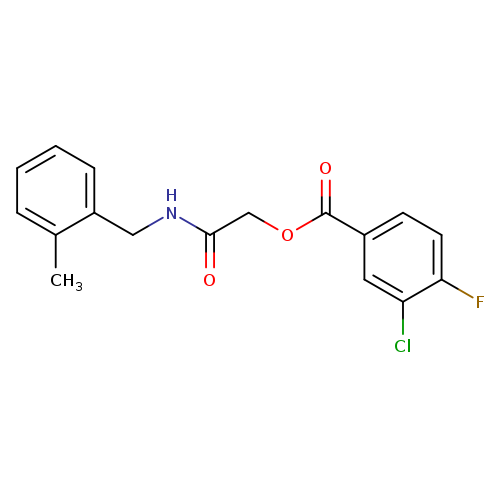 {[(2-methylphenyl)methyl]carbamoyl}methyl 3-chloro-4-fluorobenzoate
