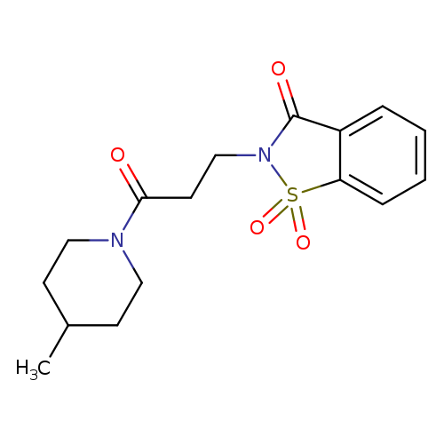 2-[3-(4-methylpiperidin-1-yl)-3-oxopropyl]-2,3-dihydro-1lambda6,2-benzothiazole-1,1,3-trione
