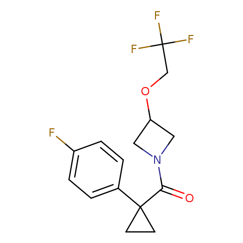 1-[1-(4-fluorophenyl)cyclopropanecarbonyl]-3-(2,2,2-trifluoroethoxy)azetidine