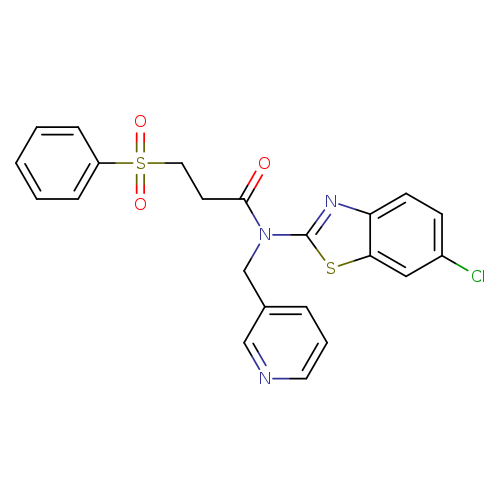 3-(benzenesulfonyl)-N-(6-chloro-1,3-benzothiazol-2-yl)-N-[(pyridin-3-yl)methyl]propanamide