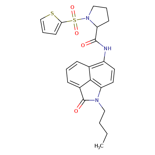 N-{2-butyl-3-oxo-2-azatricyclo[6.3.1.0^{4,12}]dodeca-1(11),4,6,8(12),9-pentaen-9-yl}-1-(thiophene-2-sulfonyl)pyrrolidine-2-carboxamide