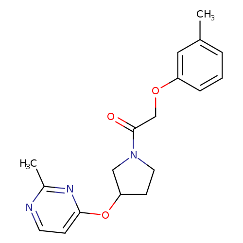 2-(3-methylphenoxy)-1-{3-[(2-methylpyrimidin-4-yl)oxy]pyrrolidin-1-yl}ethan-1-one