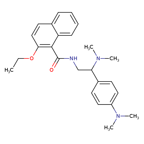 N-[2-(dimethylamino)-2-[4-(dimethylamino)phenyl]ethyl]-2-ethoxynaphthalene-1-carboxamide