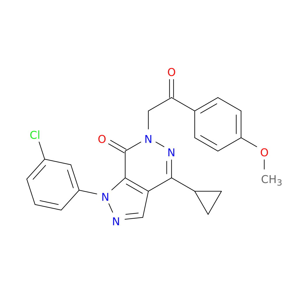 1-(3-chlorophenyl)-4-cyclopropyl-6-[2-(4-methoxyphenyl)-2-oxoethyl]-1H,6H,7H-pyrazolo[3,4-d]pyridazin-7-one