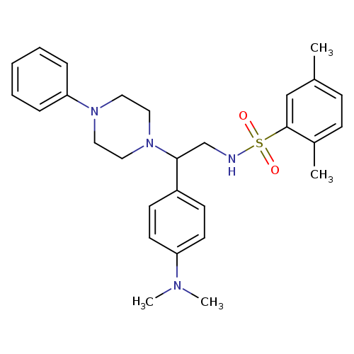 N-{2-[4-(dimethylamino)phenyl]-2-(4-phenylpiperazin-1-yl)ethyl}-2,5-dimethylbenzene-1-sulfonamide