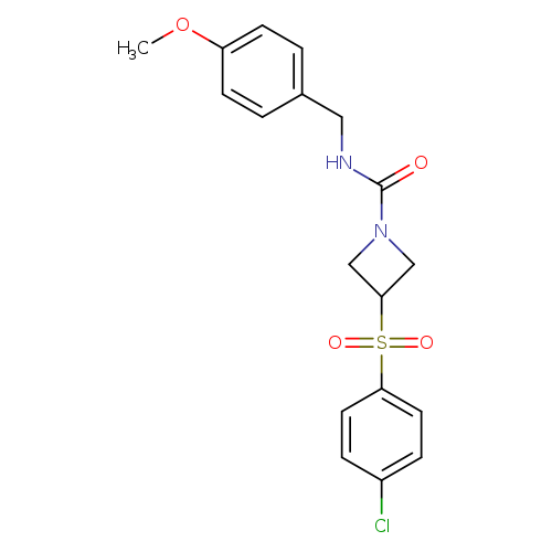 3-(4-chlorobenzenesulfonyl)-N-[(4-methoxyphenyl)methyl]azetidine-1-carboxamide