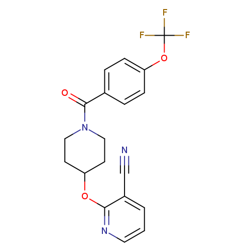 2-({1-[4-(trifluoromethoxy)benzoyl]piperidin-4-yl}oxy)pyridine-3-carbonitrile