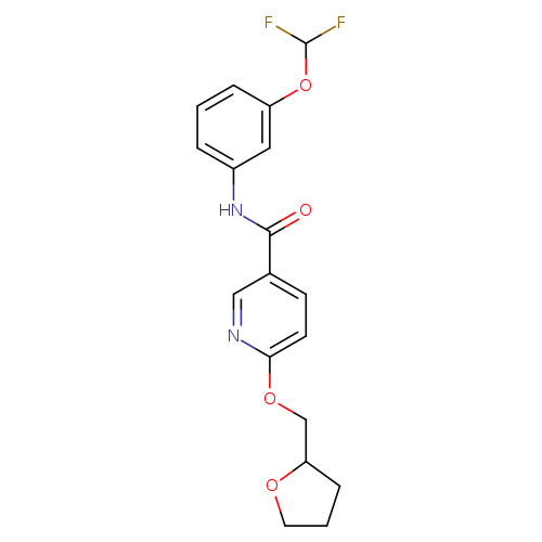 N-[3-(difluoromethoxy)phenyl]-6-[(oxolan-2-yl)methoxy]pyridine-3-carboxamide