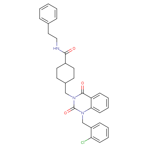 4-({1-[(2-chlorophenyl)methyl]-2,4-dioxo-1,2,3,4-tetrahydroquinazolin-3-yl}methyl)-N-(2-phenylethyl)cyclohexane-1-carboxamide