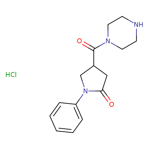 1-Phenyl-4-(piperazine-1-carbonyl)pyrrolidin-2-one hydrochloride