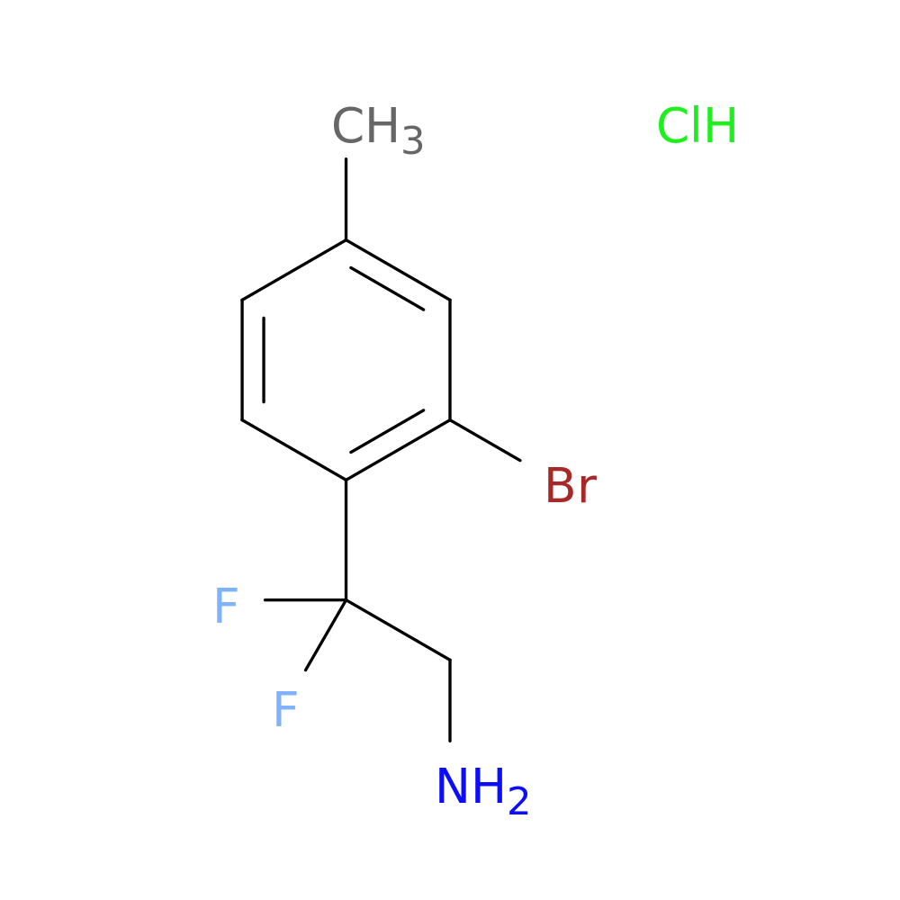 2-(2-bromo-4-methylphenyl)-2,2-difluoroethan-1-amine hydrochloride