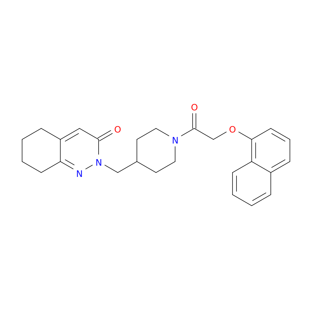 2-({1-[2-(naphthalen-1-yloxy)acetyl]piperidin-4-yl}methyl)-2,3,5,6,7,8-hexahydrocinnolin-3-one