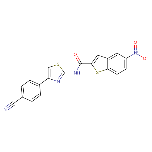 N-[4-(4-cyanophenyl)-1,3-thiazol-2-yl]-5-nitro-1-benzothiophene-2-carboxamide