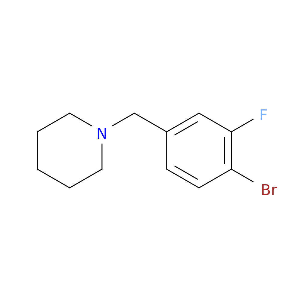 1-[(4-Bromo-3-fluorophenyl)methyl]piperidine