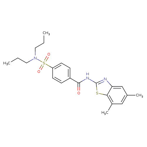 N-(5,7-dimethyl-1,3-benzothiazol-2-yl)-4-(dipropylsulfamoyl)benzamide