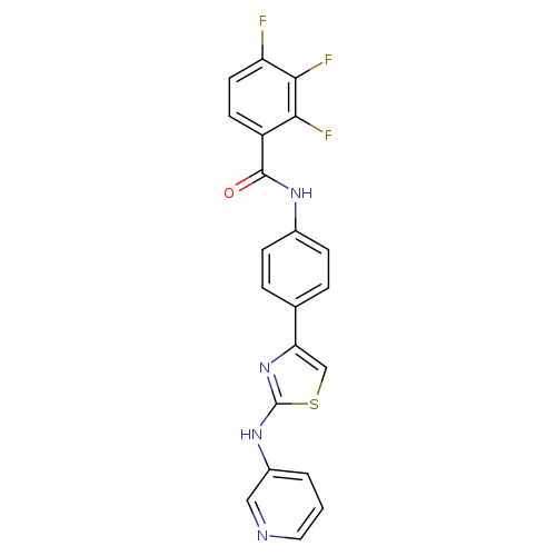 2,3,4-trifluoro-N-(4-{2-[(pyridin-3-yl)amino]-1,3-thiazol-4-yl}phenyl)benzamide