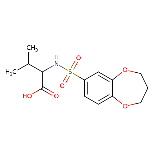 2-(3,4-dihydro-2H-1,5-benzodioxepine-7-sulfonamido)-3-methylbutanoic acid