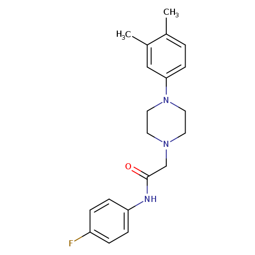 2-[4-(3,4-dimethylphenyl)piperazin-1-yl]-N-(4-fluorophenyl)acetamide