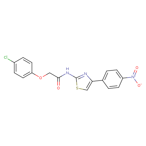 2-(4-chlorophenoxy)-N-[4-(4-nitrophenyl)-1,3-thiazol-2-yl]acetamide