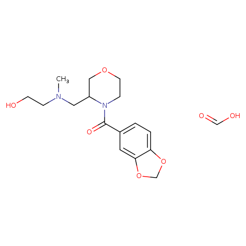 2-({[4-(2H-1,3-benzodioxole-5-carbonyl)morpholin-3-yl]methyl}(methyl)amino)ethan-1-ol; formic acid