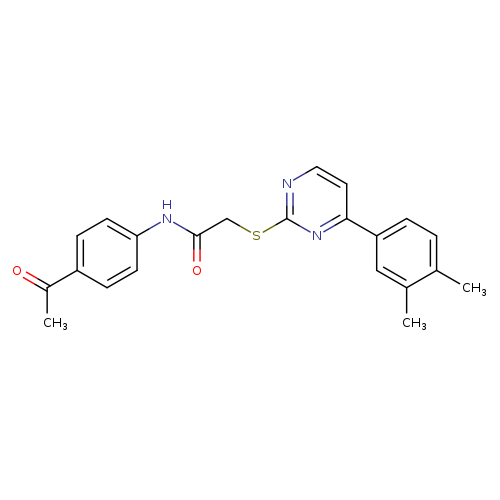 N-(4-acetylphenyl)-2-{[4-(3,4-dimethylphenyl)pyrimidin-2-yl]sulfanyl}acetamide