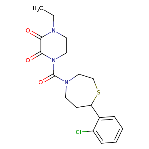 1-[7-(2-chlorophenyl)-1,4-thiazepane-4-carbonyl]-4-ethylpiperazine-2,3-dione