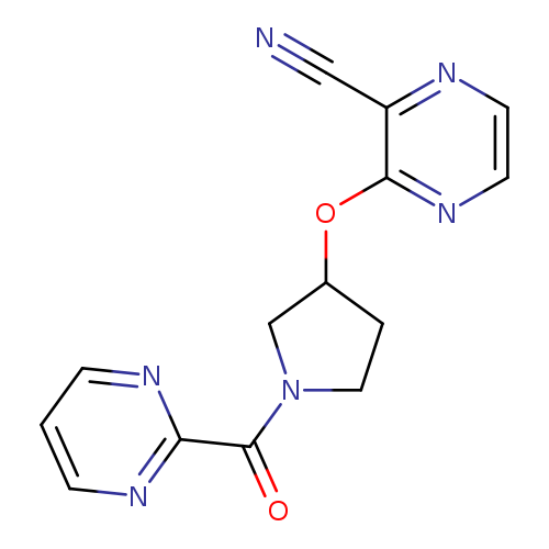 3-{[1-(pyrimidine-2-carbonyl)pyrrolidin-3-yl]oxy}pyrazine-2-carbonitrile