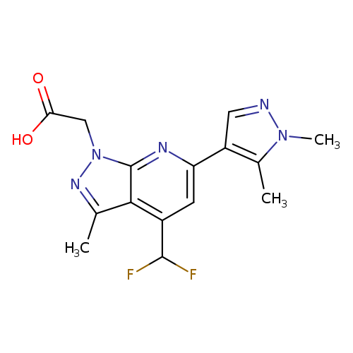 2-(4-(Difluoromethyl)-6-(1,5-dimethyl-1H-pyrazol-4-yl)-3-methyl-1H-pyrazolo[3,4-b]pyridin-1-yl)acetic acid