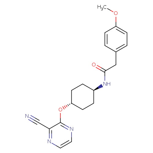2-(4-methoxyphenyl)-N-[(1r,4r)-4-[(3-cyanopyrazin-2-yl)oxy]cyclohexyl]acetamide