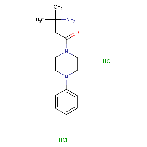 3-amino-3-methyl-1-(4-phenylpiperazin-1-yl)butan-1-one dihydrochloride