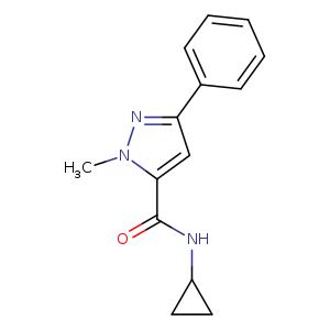 N-cyclopropyl-1-methyl-3-phenyl-1H-pyrazole-5-carboxamide