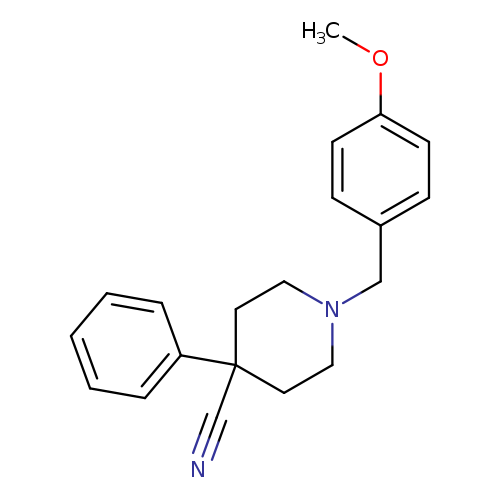 1-[(4-methoxyphenyl)methyl]-4-phenylpiperidine-4-carbonitrile
