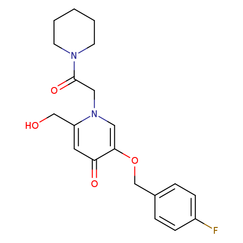5-[(4-fluorophenyl)methoxy]-2-(hydroxymethyl)-1-[2-oxo-2-(piperidin-1-yl)ethyl]-1,4-dihydropyridin-4-one